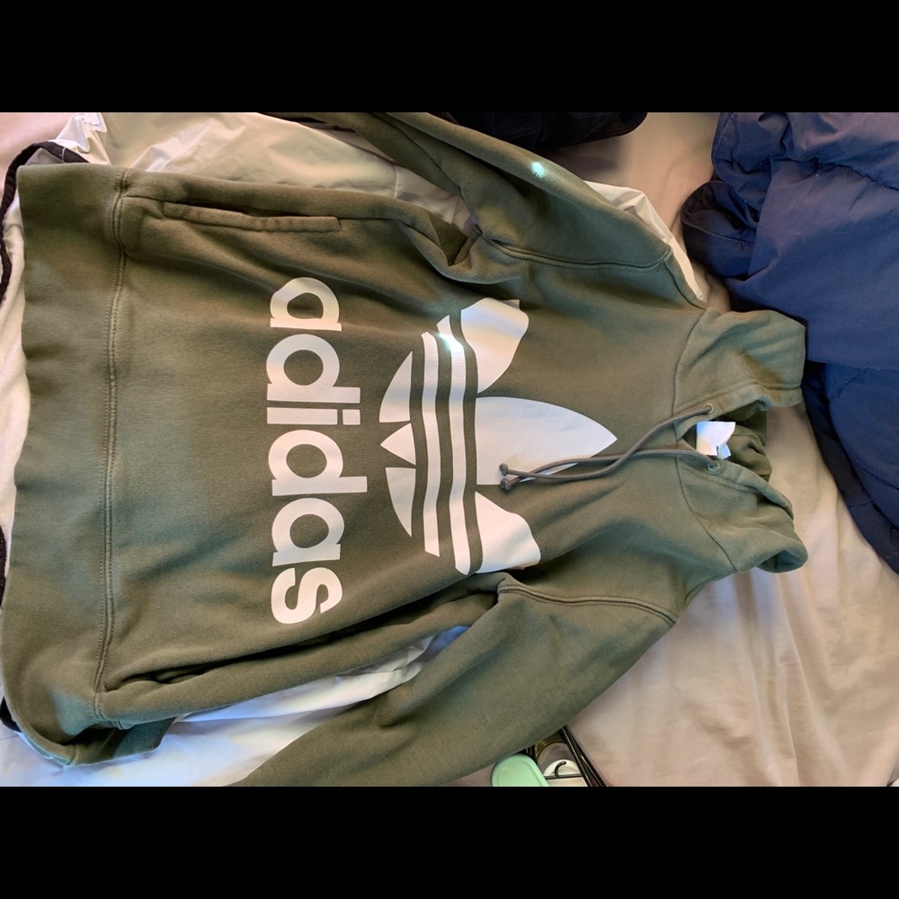 Olive Green Original Adidas Hoodie Size S Women’s